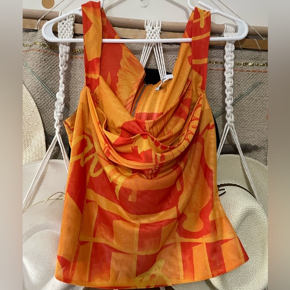 Orange Imogen tank top - Picture 3 of 4